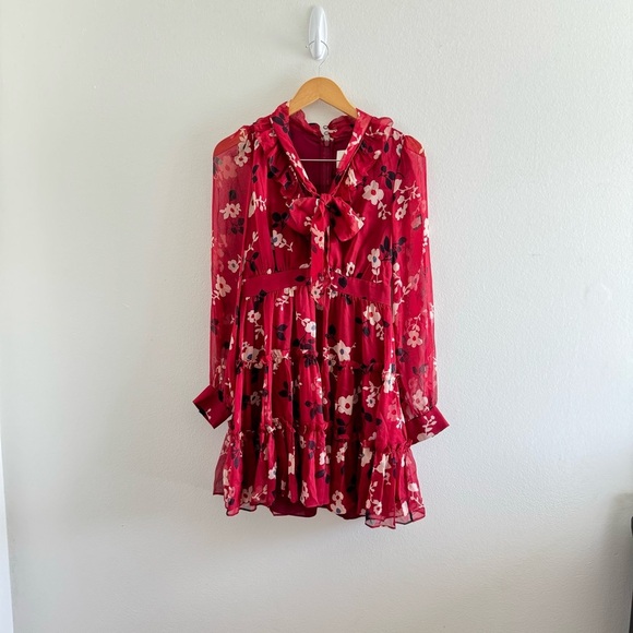 Kate Spade Camelia Chiffon Silk Mini Dress Size 0 - Picture 4 of 10